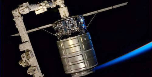 Hatch On Cygnus Spacecraft Opens To Space Station