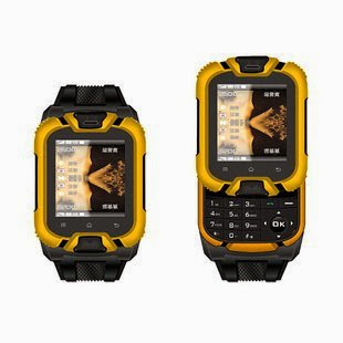  2014 New style K6+ Touch screen Mobile phone Personality Give bluetooth headset as gift Watch mobile phone (Black yellow, 2G Memory card)