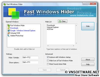 Fast Windows Hider 3.5