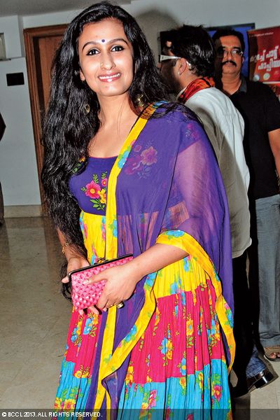 Kavitha during an audio launch event held in Kochi.