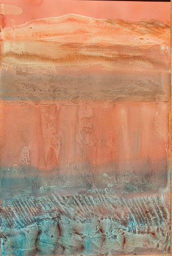 Gina Mitsdarfer - Beneath the Dunes, 12” x 18”, acrylic on paper