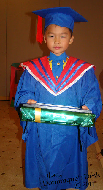 Monkey boy in his graduation gown when he was in K2