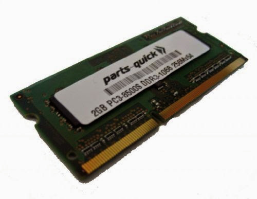  2GB DDR3 Memory Upgrade for Toshiba Mini Notebook NB505-N500BL (DDR3 VERSION ONLY) PC3-8500 204 pin 1066MHz Laptop SODIMM RAM (PARTS-QUICK BRAND)