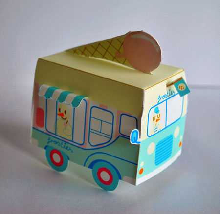 Frosties Ice Cream Truck Paper Toy
