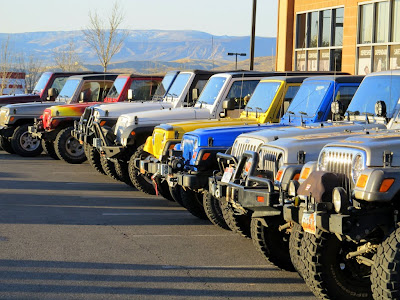 Jeep Row before the breakfast event