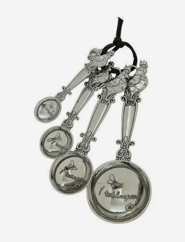 Rooster Theme Metal Zinc Alloy Measuring Spoon Set