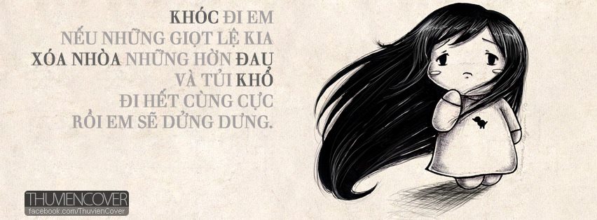 Ảnh bìa Facebook buồn: Khóc và những giọt nước mắt Ảnh bìa khóc vì tình yêu