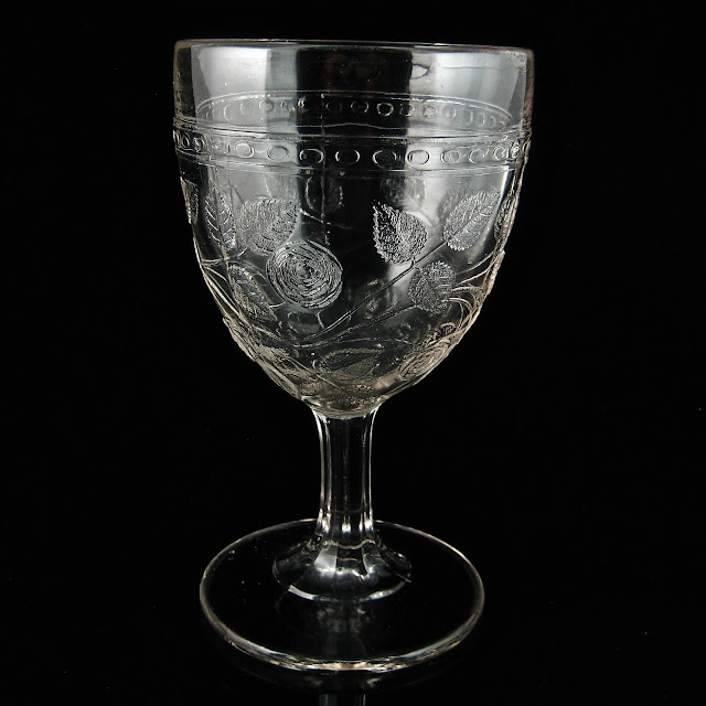 EAPG Cabbage Rose Goblet 1860s