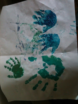 Painting of handprints