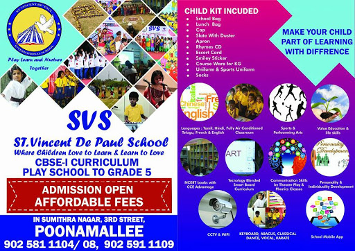SVS Nursery & Primary, 13, Sumithra Nagar, Sumithra Nagar Layout, Poonamallee, Chennai, Tamil Nadu 600056, India, Nursery_School, state TN