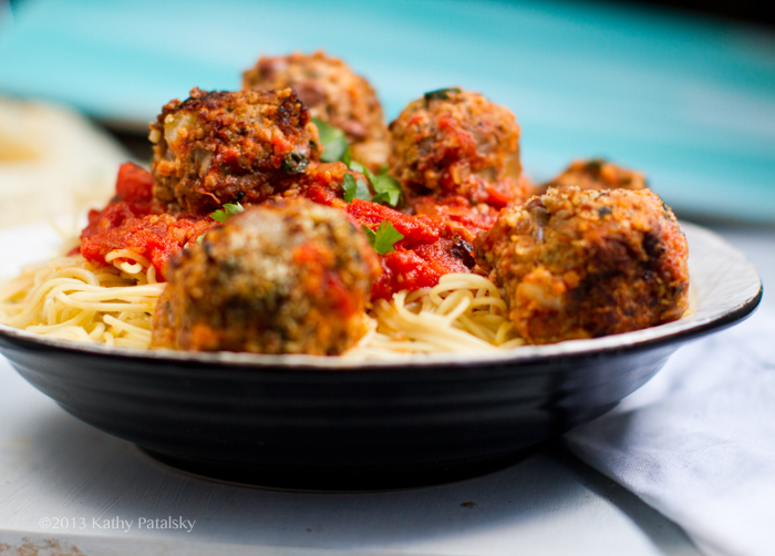 Spaghetti & No-Meatballs. Vegan. - HealthyHappyLife.com