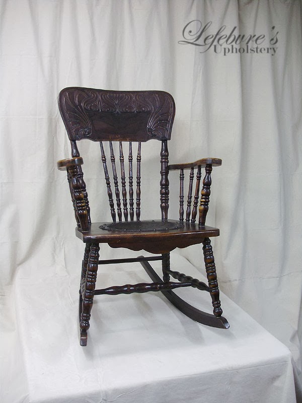 Lefebvre's Upholstery: Antique Rocking Chair Seat Repair