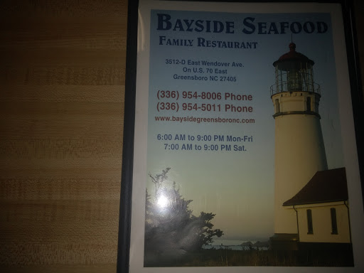 Seafood Restaurant «Bayside Seafood Family Restaurant», reviews and photos, 3512 Wendover Ave E, Greensboro, NC 27405, USA