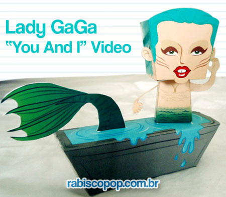 Mermaid Lady Gaga Paper Toy - You and I