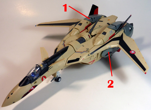 Macross Plus YF-19 with FAST Pack Armament weapon position