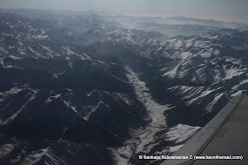 View of the Western Himalayas from the aircraft (Jammu to Leh)