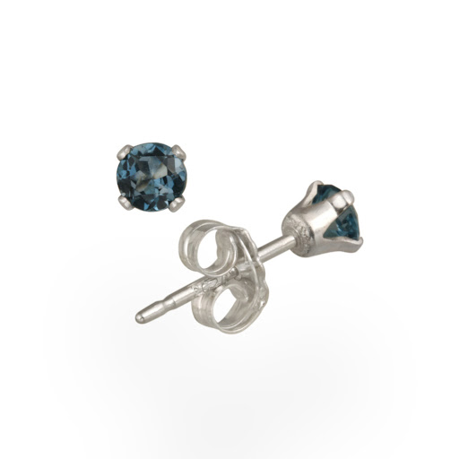 4ct London Blue Topaz .925 Silver Stud Earrings 3mm  