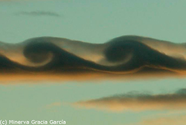 Excepcional inestabilidad Kelvin-Helmholtz fotografiada en Sagunto, Valencia