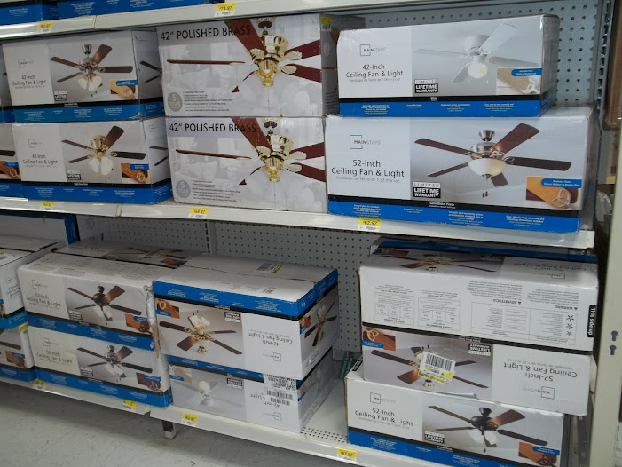 Ceiling fans at Walmart