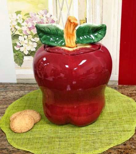  Red Apple Kitchen Decor Cookie Jar Canister