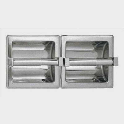 Double Toilet Paper Dispenser Finish: Bright, Hood: Yes, Wall Type: Dry Wall