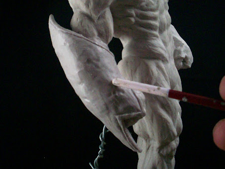 Escultura sin terminar de Spawn Escultura en arcilla polimérica de Spawn