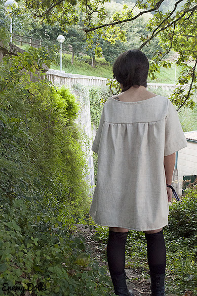 Vestido japonés de lino vestido japones lino