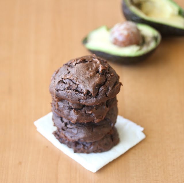 close-up photo of a stack of Avocado Chocolate Cookies