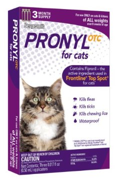  Pronyl OTC Cat Flea and Tick Sqz-On Flea and Tick Remedy, 3-Count