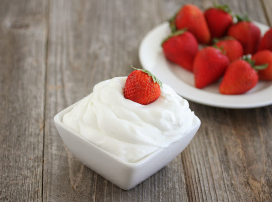 photo of a bowl of dairy free coconut whipped cream