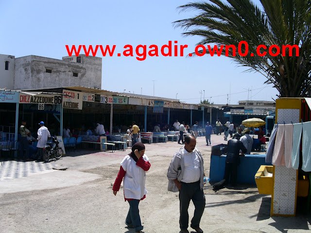 سوق المينا للسمك و مطعم السمك اللي في المينا تحت قلعة اكادير اوفلا  Agadir89