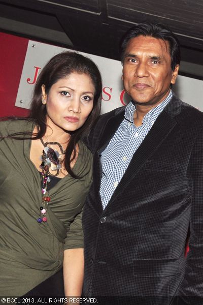 Nandita and Sanjeeb during a party to celebrate the Swiss participation in the India Art fair, held at the Swiss embassy.
