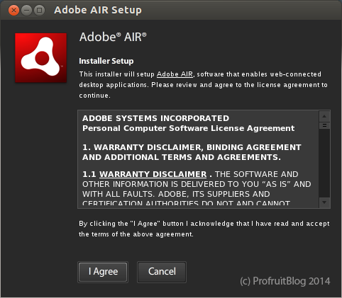 Инсталация на AdobeAir в Ubuntu 12.04