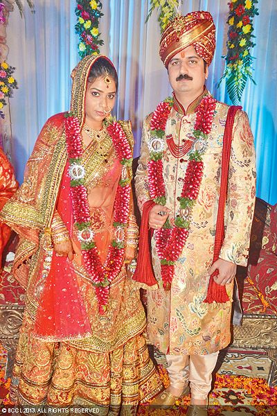 Komal and Mayank Chowdhury during their wedding ceremony, held in Lucknow. 