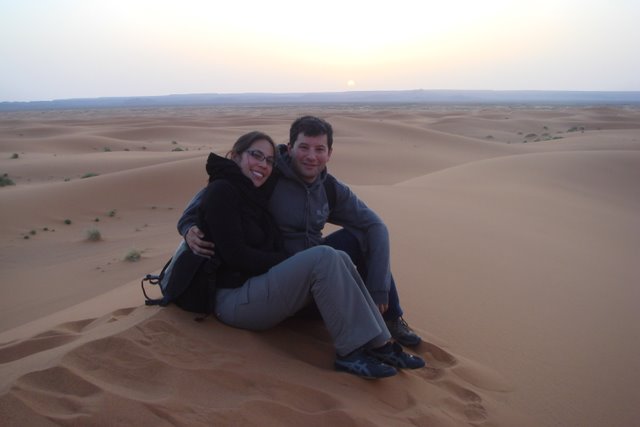 sunrise in the Sahara with Algeria in the background