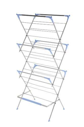 Moerman 88345 Laundry Solutions 3-Tier Airer Indoor/Outdoor Folding Clothes Drying Rack 49 Feet of Drying Space