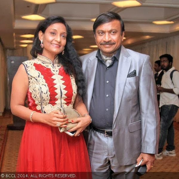 Mr and Mrs Col David Sahai pose together as they arrive for Rajat Kapoor's monologue 'Nothing Like Lear', performed by Vinay Pathak for a fundraiser event, organised at Sheraton Park Hotel & Towers in the city.