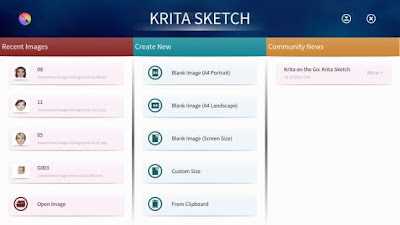 Lanzado Krita Sketch, Krita para dispositivos táctiles