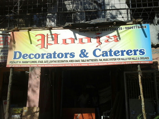 Pooja Decorators & Caterers, Shop No 6 Sheetal Home Sheetal Nager Miraroad East -401107, MTNL Rd, Mira Road East, Mumbai, Maharashtra 401107, India, Restaurant_Supply_Store, state MH