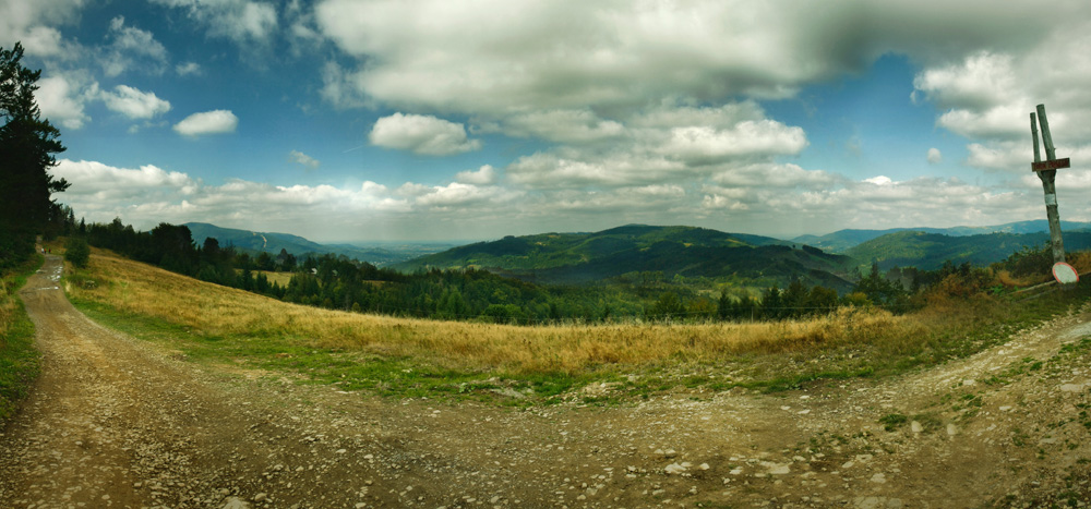 Panorama z Trzech Kopców Wiślańskich