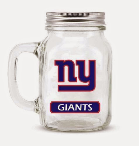  New York Giants Mason Jar 20oz - w/LID