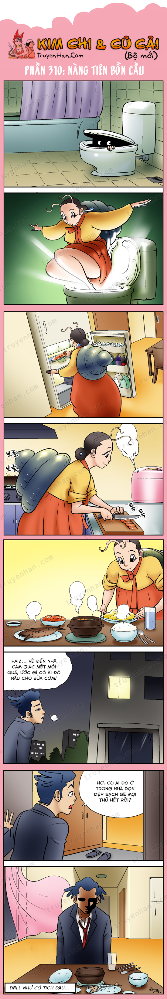 Kim Chi & Củ Cải (bộ mới) phần 310: Nàng tiên bồn cầu