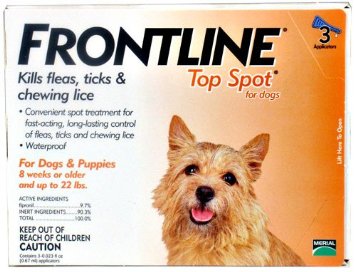  Merial Frontline Top Spot Flea and Tick Control for Dogs and Puppies