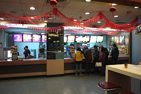 not as many people waiting to order food at McDonald's in Yueyang, China