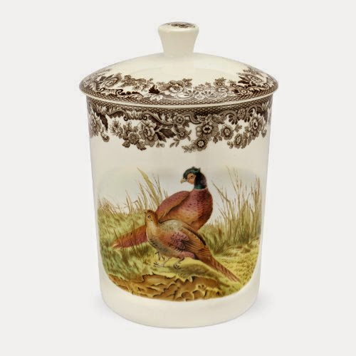  Spode Woodland Medium Canister with Pheasant