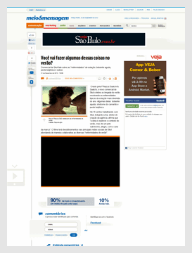 Matéria sobre o comercial no site do "meio&mensagem", conceituado jornal com informações do meio publicitário.