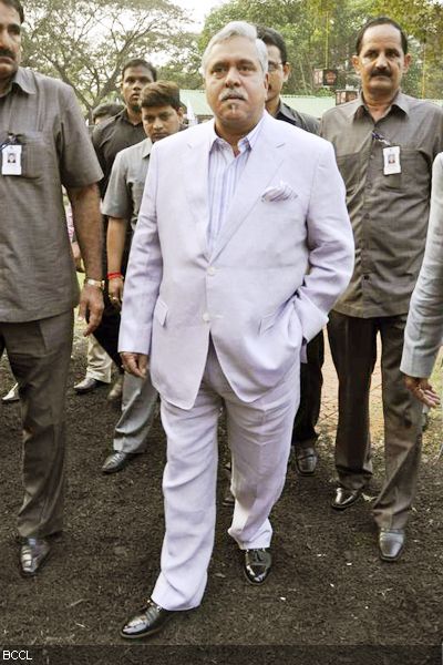 Vijay Mallya makes an entry at 'Signature Premiere Indian Derby', held at Mahalaxmi race course in Mumbai on February 3, 2013. (Pic: Viral Bhayani)