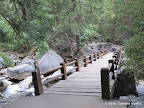 Vernal Fall Bridge - 0.8 miles away from trail head. Has restrooms and drinking water.
