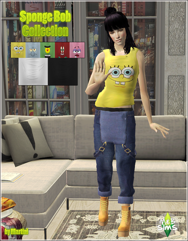 одежда -  The Sims 2. Женская одежда: повседневная. Часть 3. - Страница 39 Sponge%2BBob%2BCollection