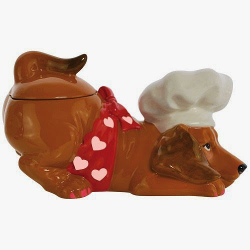  Dachshund Pastry Pup Cookie Jar Chef Hat Wiener Hot Dog Doggie Treat Holder